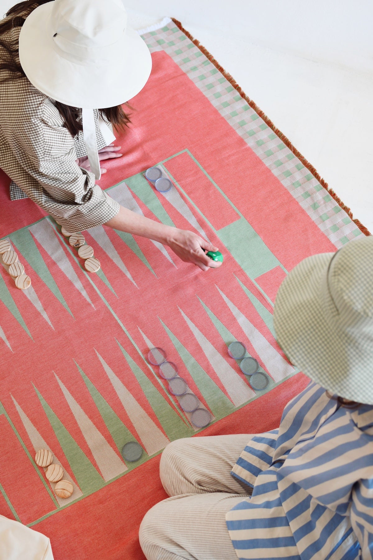 vol 03 | backgammon towel mat set in watermelon